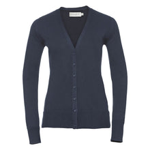 Load image into Gallery viewer, Russell Ladies V-Neck Knitted Cardigan

