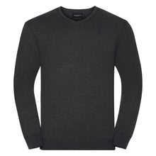 Load image into Gallery viewer, Russell Mens V-Neck Knitted Jumper
