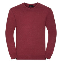 Load image into Gallery viewer, Russell Mens V-Neck Knitted Jumper
