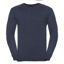 Load image into Gallery viewer, Russell Mens V-Neck Knitted Jumper

