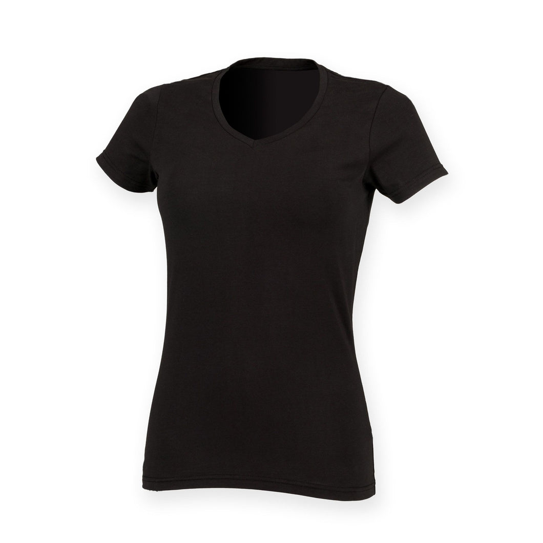 Skinnifit Ladies S/S V-neck Feel Good Stretch T-Shirt