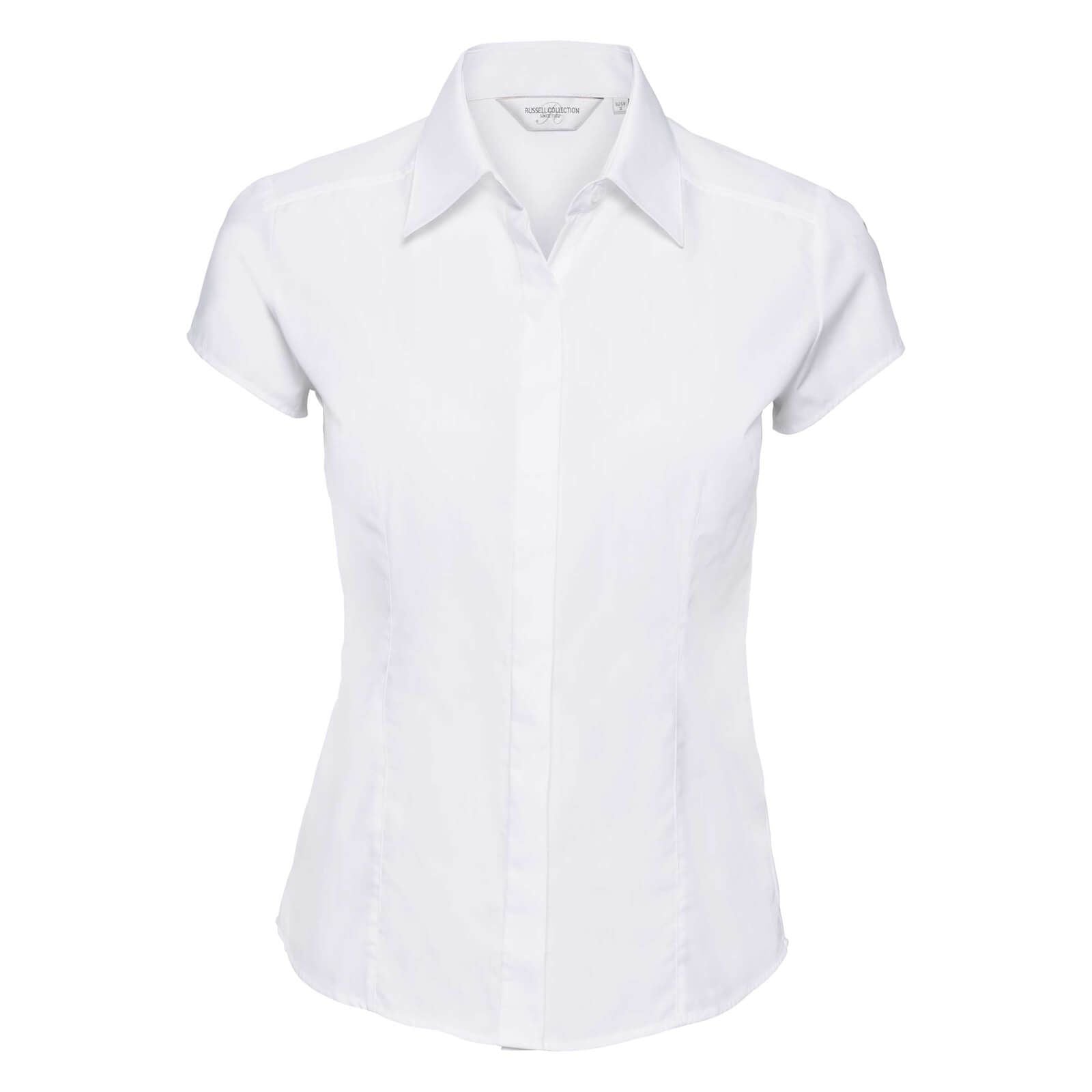 Russell Ladies Cap Sleeve Fitted Shirt.