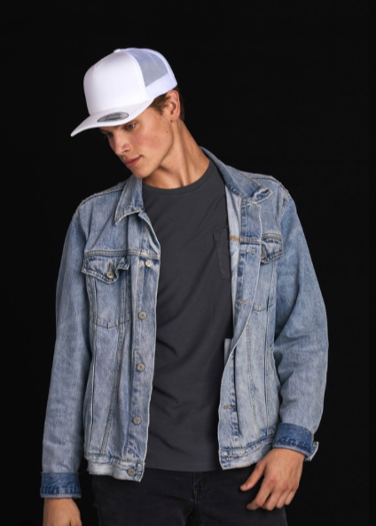 Flexfit Foam Trucker Curved Visor Cap.