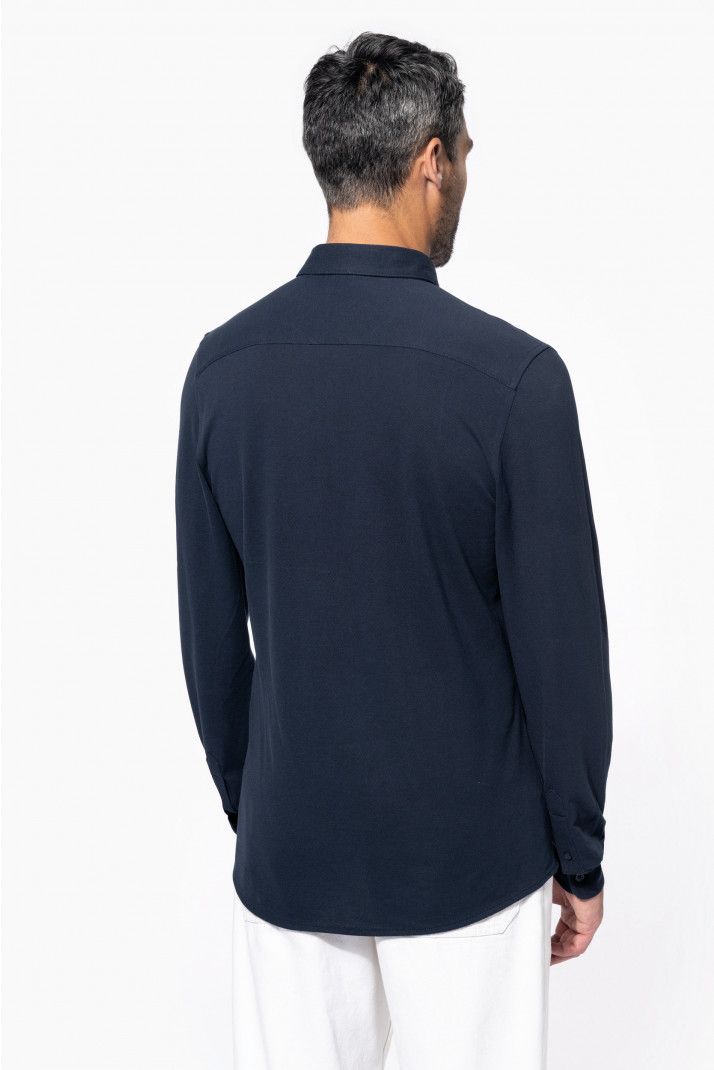 Kariban Mens Pique L/S Shirt.