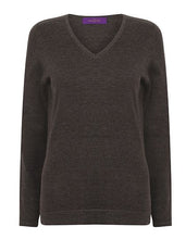Load image into Gallery viewer, Henbury Ladies Lightweight V-Neck Jumper
