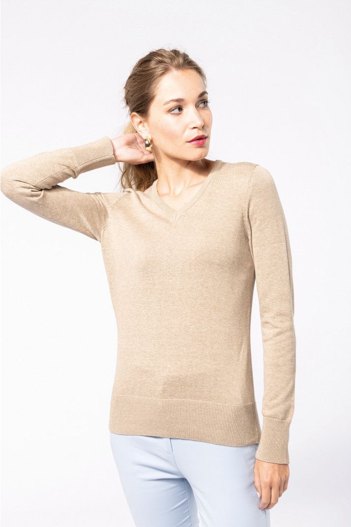 Kariban Ladies V-Neck Jumper.