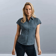 Load image into Gallery viewer, Russell Ladies Cap Sleeve Fitted Shirt
