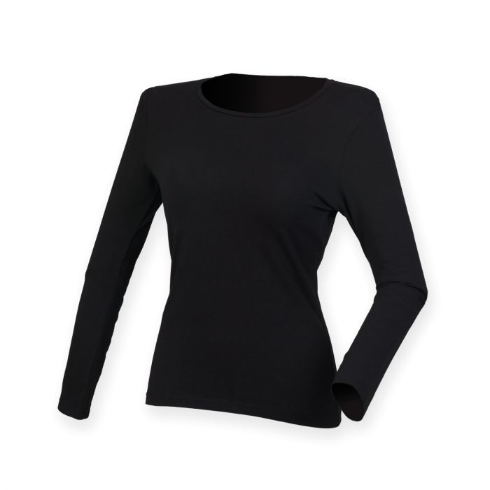 Skinnifit Ladies L/S Feel Good Stretch T-Shirt.