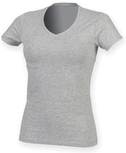 Load image into Gallery viewer, Skinnifit Ladies S/S V-neck Feel Good Stretch T-Shirt
